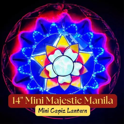 [PH-0155] Parol Mini 14" Majestic Manila Capiz Lantern - 220v