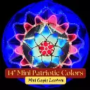 Parol Mini 14" Patriotic RW&B Capiz Lantern - 220v