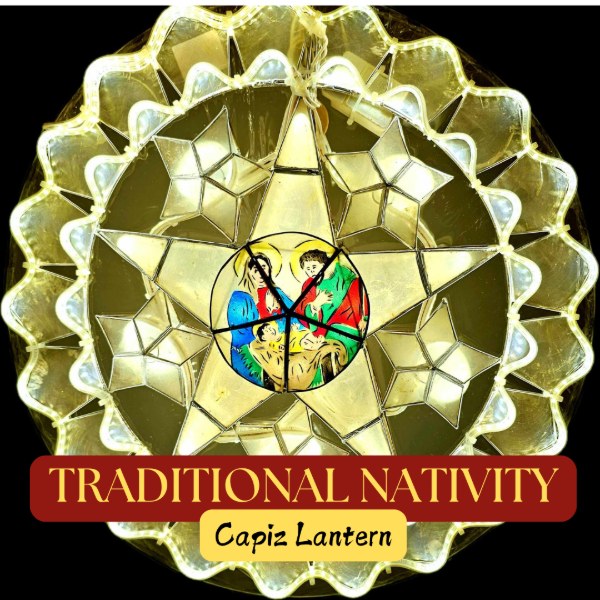 [PH-0160] Parol Nativity "Belen" Classic Capiz Lantern - 220v (20 inches / 51cm)