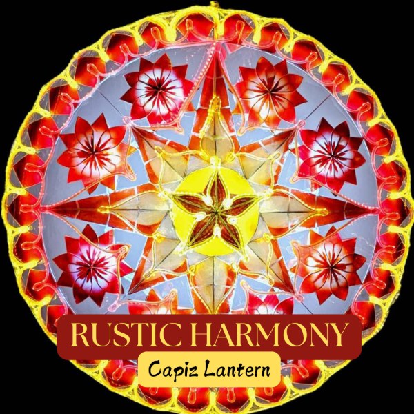 [PH-0192] Parol Tala Rustic Harmony Capiz Lantern - 220v (20 inches / 51cm)