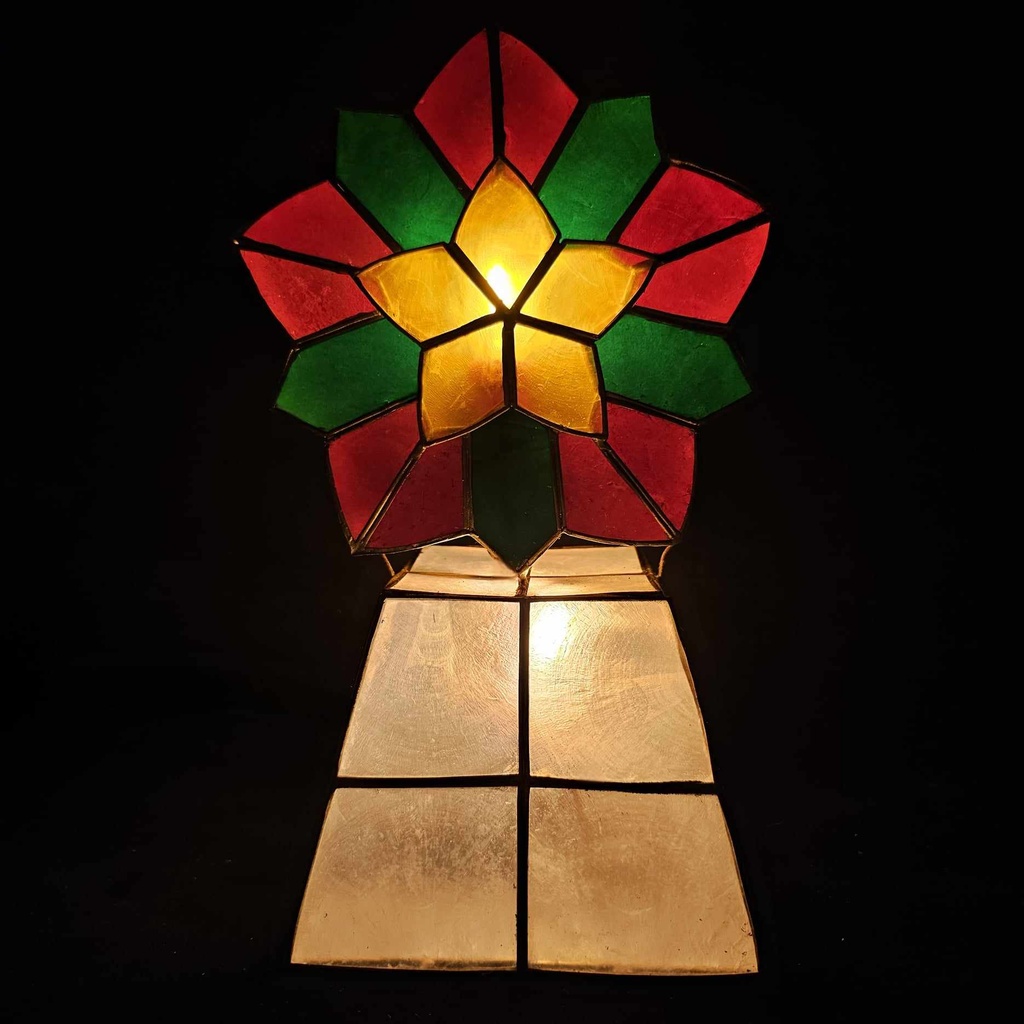 Mini Capiz Parol Starburst Table Lamp 10" - 220v