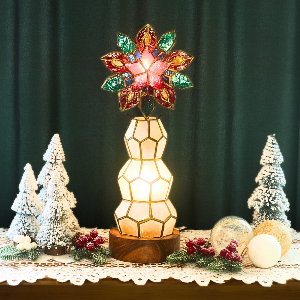 Capiz Parol Starburst Table Lamp 16" - 220v
